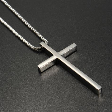 box stainless steel cross pendant|women's stainless steel crucifix pendant.